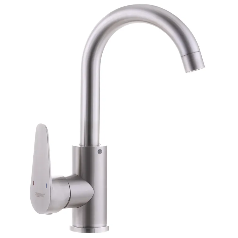 Смеситель для умывальника Zerix Fox-001 из нержавеющей стали SUS304 (ZX3119)