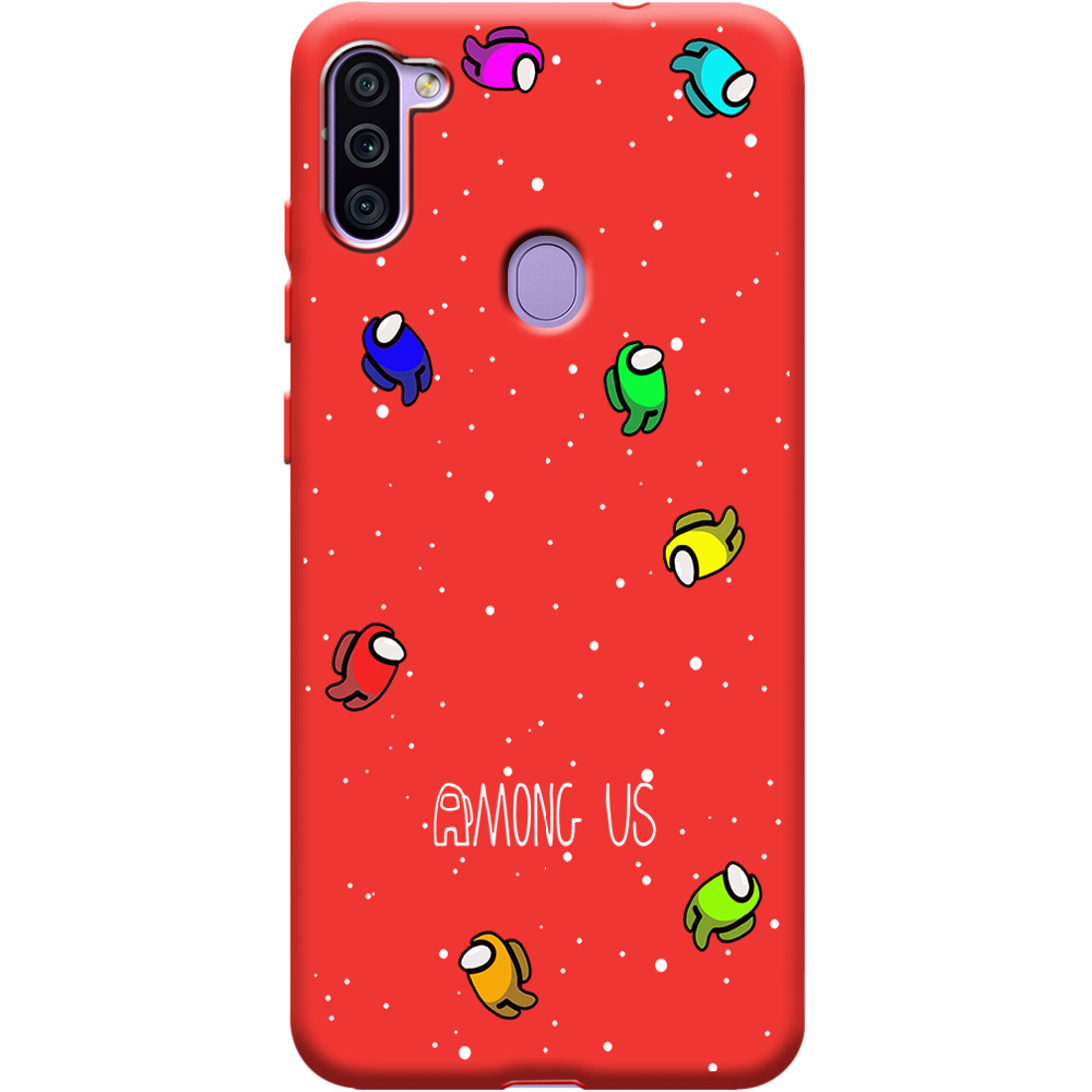 Чехол Boxface Samsung M115 Galaxy M11 Among Us Invisible Красный силикон (39780-bk76-40327)