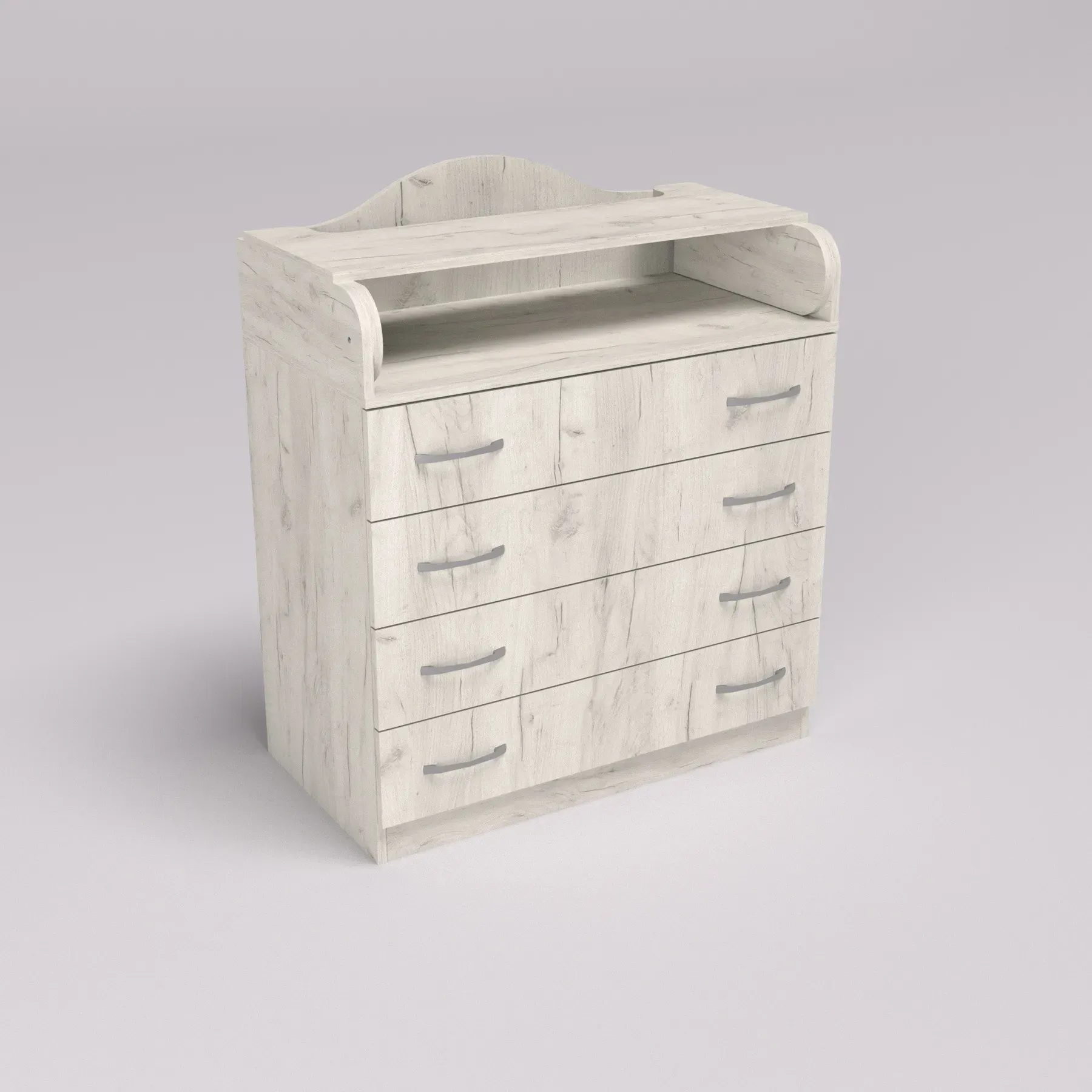 Комод пеленальний Kontinent №1 зі знімними бортиками 86,4х46,5х102 см Дуб Крафт Білий (52547162) - фото 3 Комод пеленальний Kontinent №1 зі знімними бортиками 86,4х46,5х102 см Дуб Крафт Білий (52547162) - фото 3