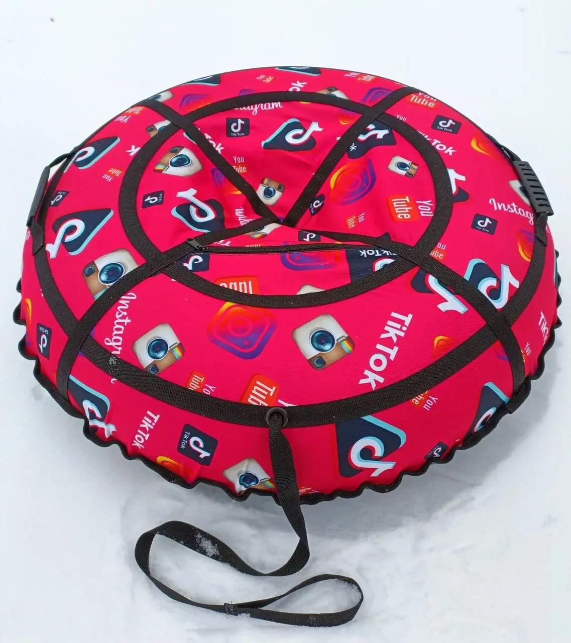 Тюбінг надувний TikTok з камерою 100 см Рожевий (ABC6/) Тюбінг надувний TikTok з камерою 100 см Рожевий (ABC6/)