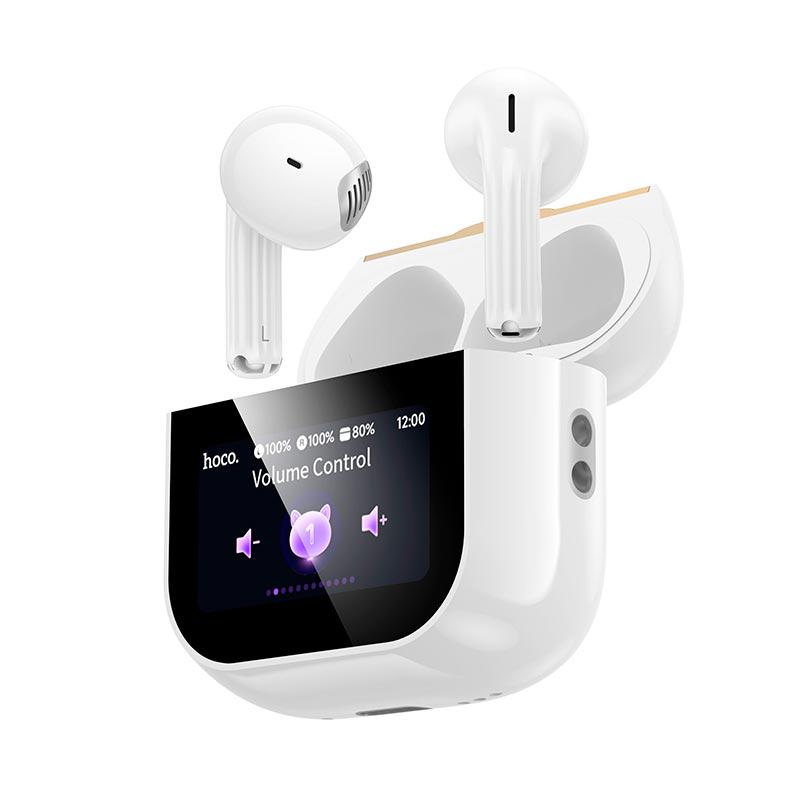 Наушники беспроводные TWS Hoco EW89 Kissa с сенсорным экраном на кейсе White (26768)