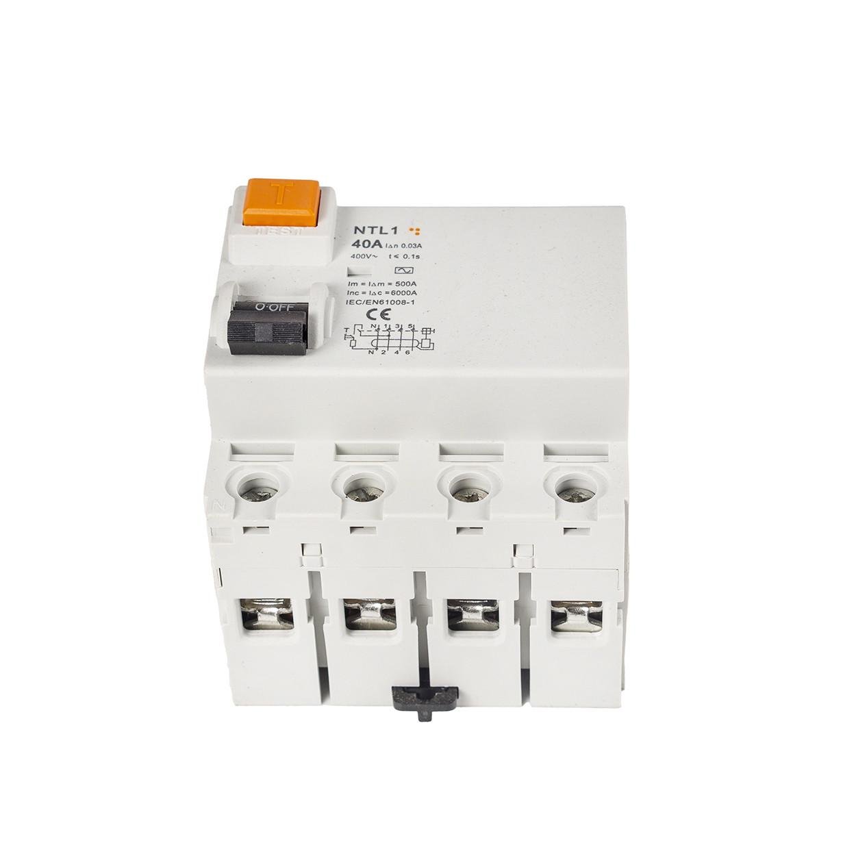 Устройство защитного отключения TESLA УЗО NTL1 40А 4P (44) - фото 2 Устройство защитного отключения TESLA УЗО NTL1 40А 4P (44) - фото 2