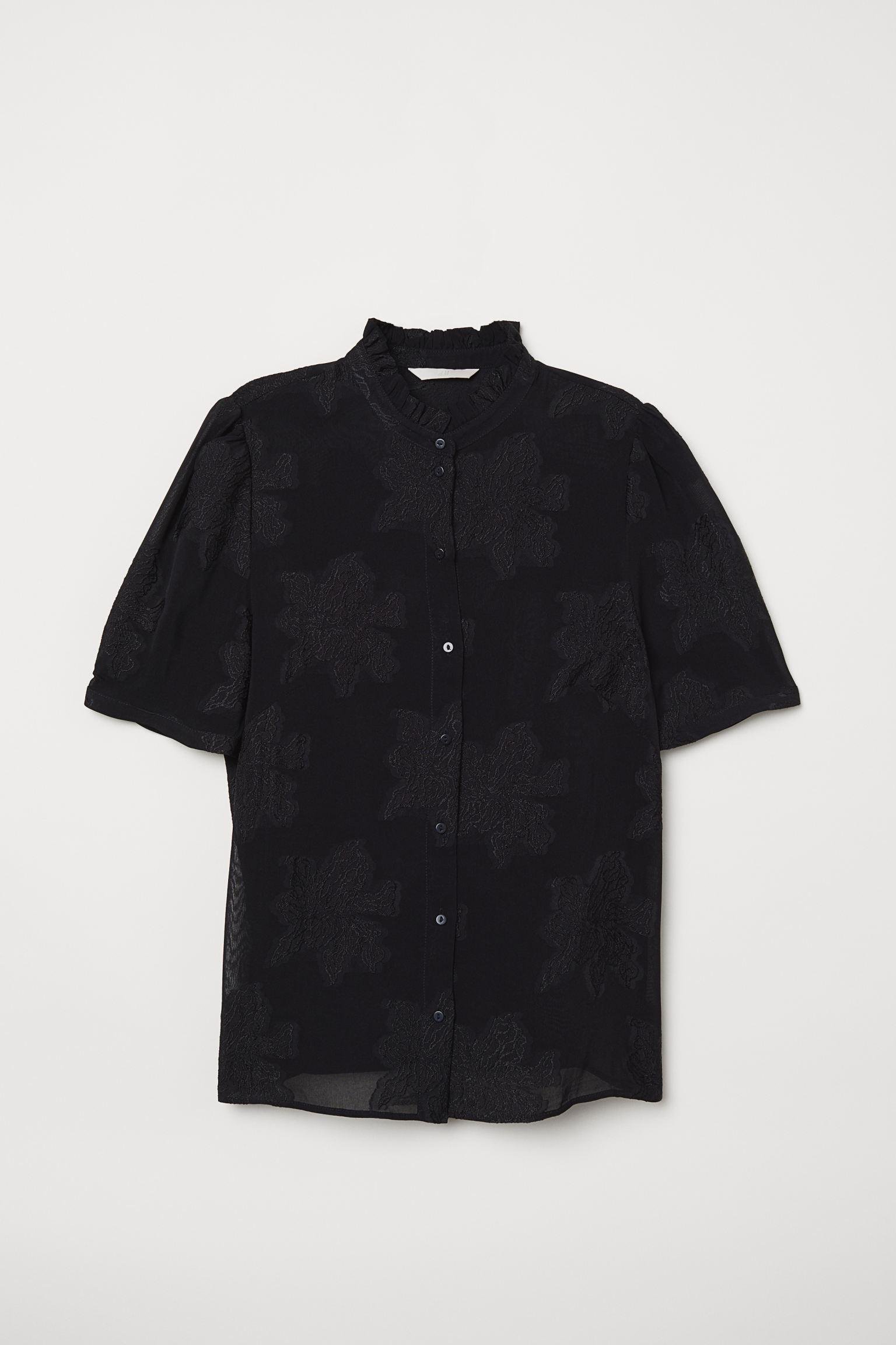 Блуза H&M р. 34 Черный (2201702982)