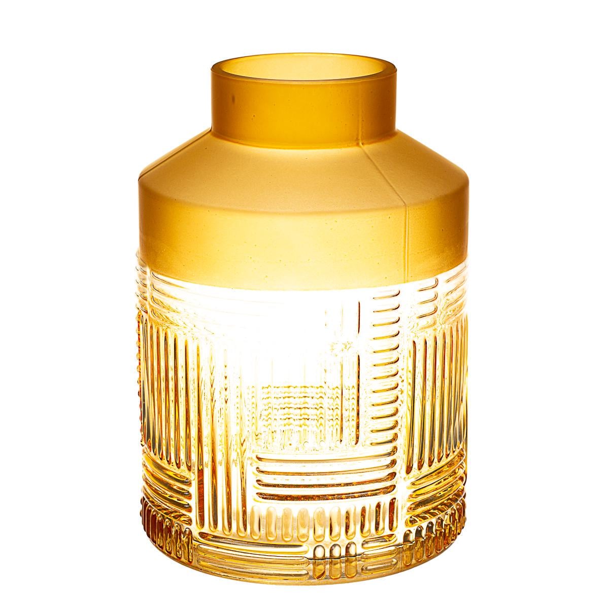 Настольная стеклянная ваза Light House Солнце 20 см Коричневый