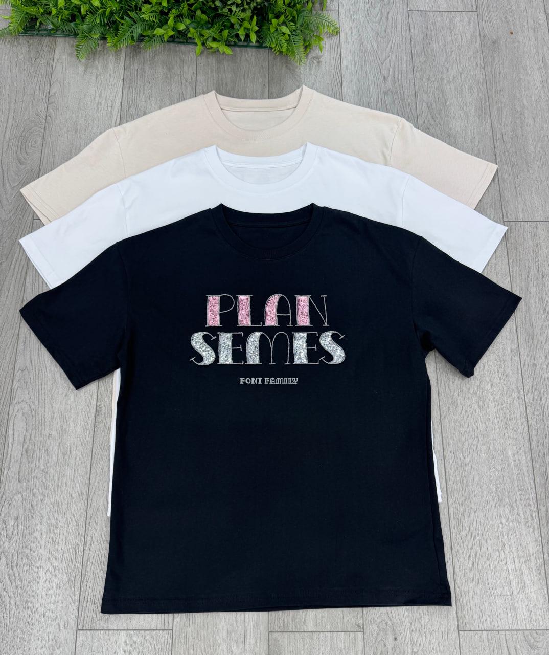 Футболка женская с пайетками OS Розовый (#26076-02) - фото 2 Футболка женская с пайетками OS Розовый (#26076-02) - фото 2