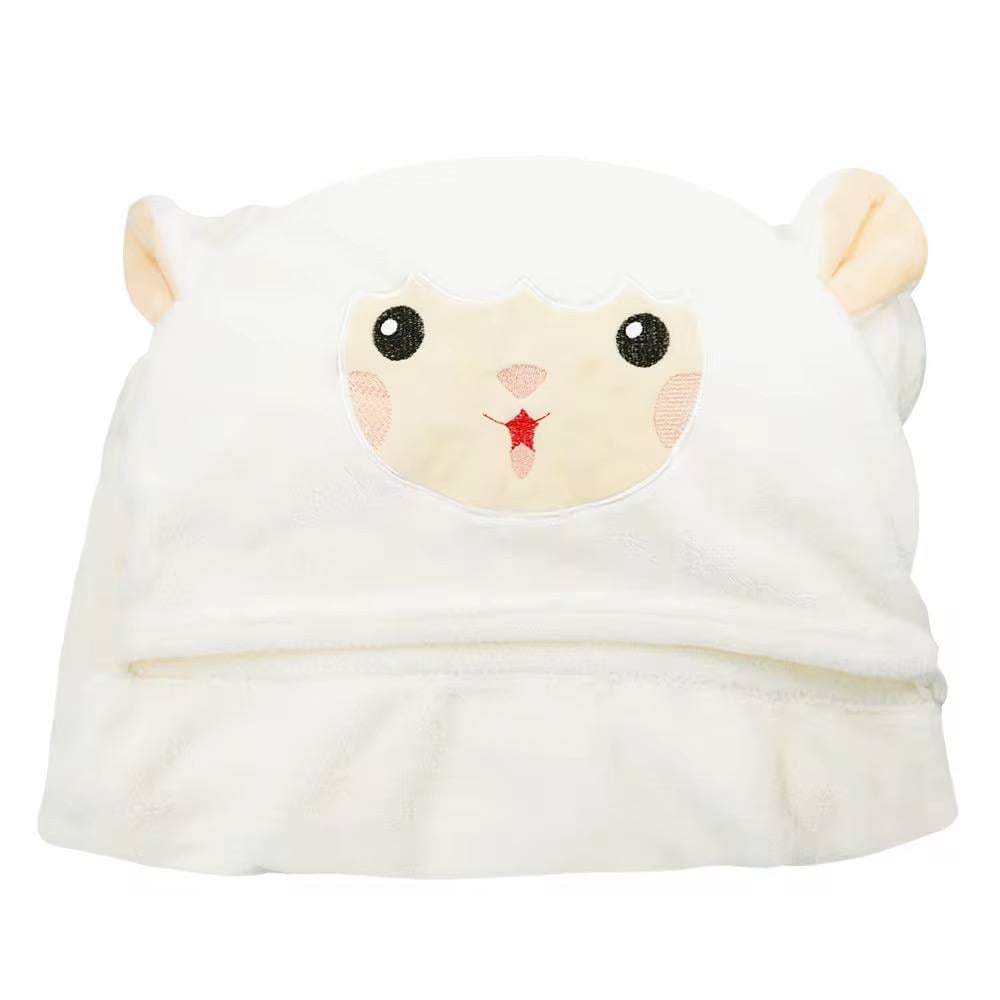 Полотенце-уголок детское с капюшоном микрофибра Барашек