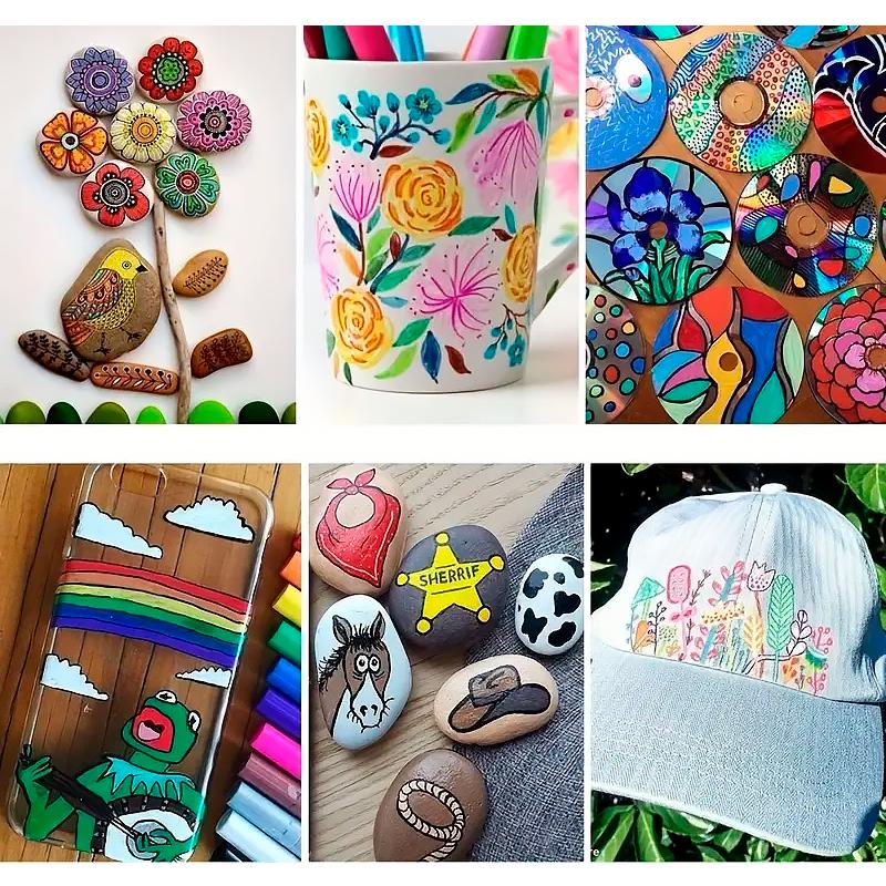 Набір акрилових маркерів для малювання Guangna GN7100 універсальні 36 кольорів - фото 4 Набір акрилових маркерів для малювання Guangna GN7100 універсальні 36 кольорів - фото 4