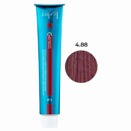 Крем-фарба для волосся професійна стійка аміачна Le Cher Geneza 100 мл 4.88 (4TT) з протеїнами шовку (2502536303)