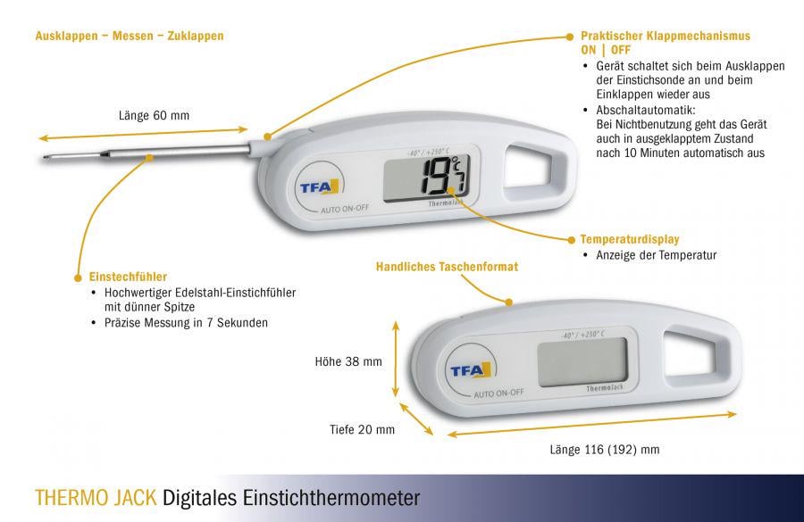 Термометр щуповий цифровий TFA Thermo Jack 30104702 - фото 6