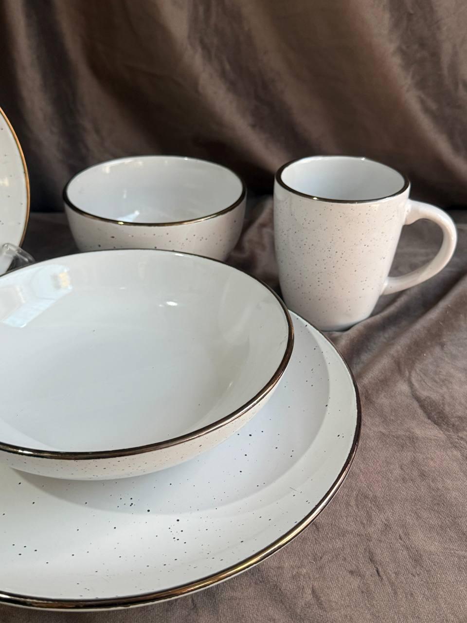 Столовий сервіз YIWU HP-19-34-5 кераміка 6 персон 30 предметів Білий (HP-19-34-5) - фото 4 Столовий сервіз YIWU HP-19-34-5 кераміка 6 персон 30 предметів Білий (HP-19-34-5) - фото 4