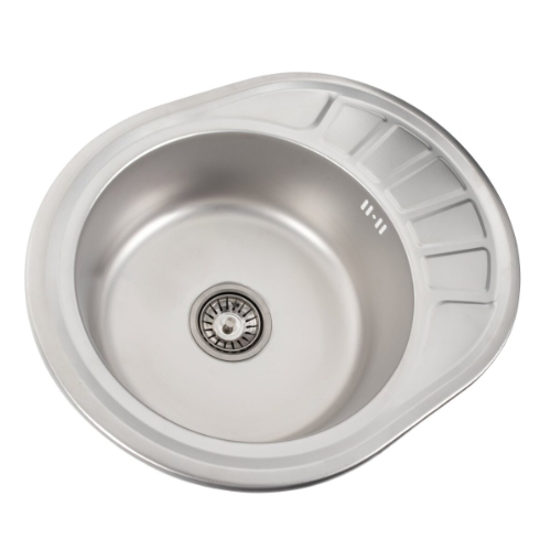 Кухонная мойка Platinum 5745 из нержавеющей стали Декор (31174576)