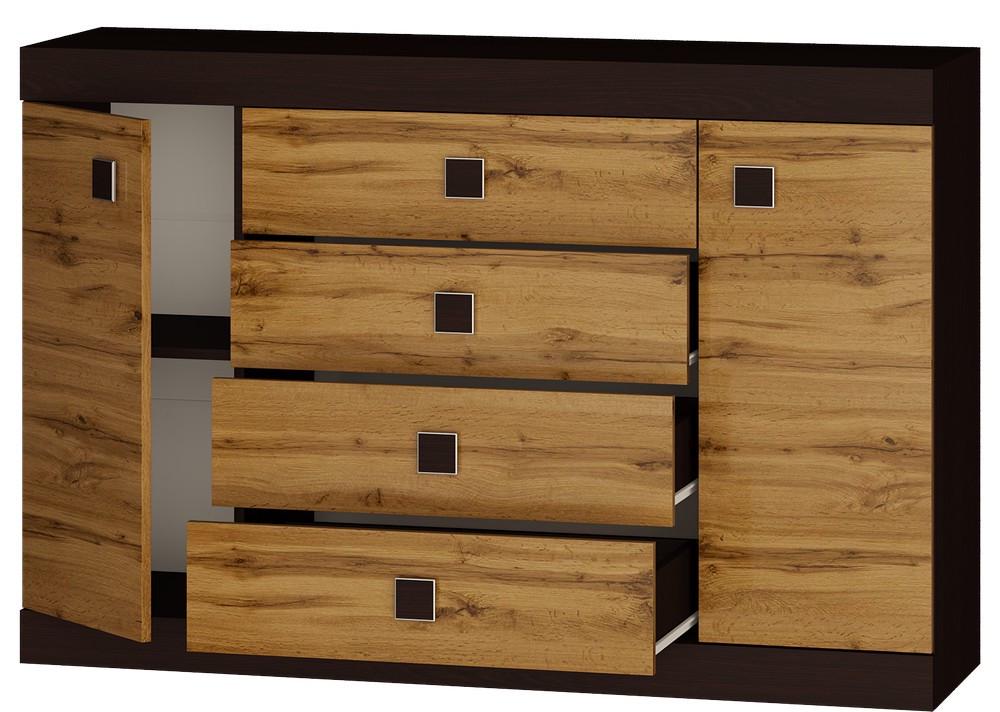 Комод Эверест на 4 ящика Соната-8 140х38х94 см Зеленый - фото 2 Комод Эверест на 4 ящика Соната-8 140х38х94 см Зеленый - фото 2