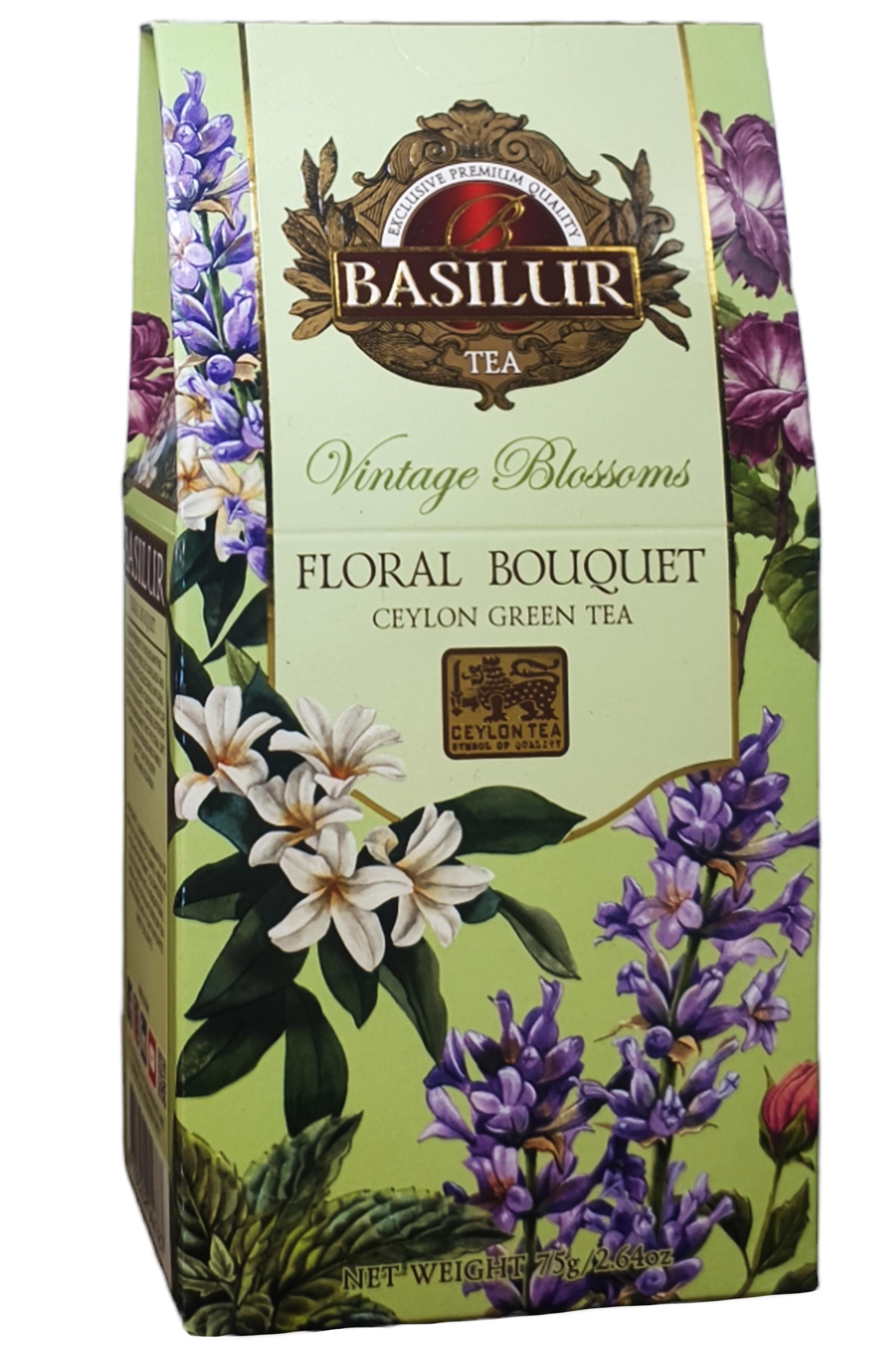 Чай зелений Basilur Вінтажні квіти Квітковий букет 75 г (58127)