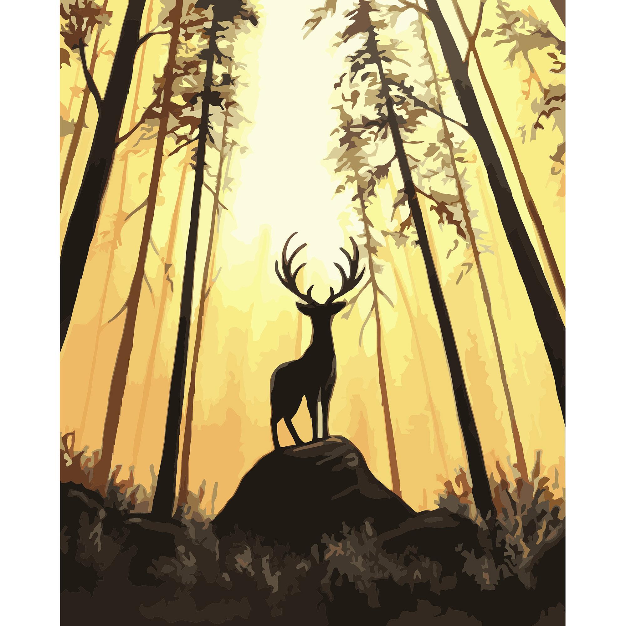 Картина по номерам Strateg Олень на рассвете 40x50 см (VA-3184)