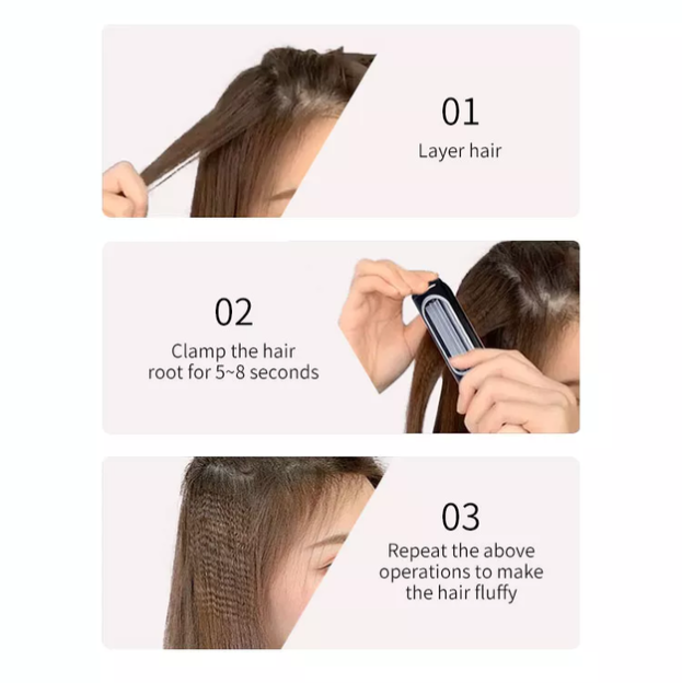 Стайлер для завивки волос Automatic Crimping Hair Iron 8040 с вращением нагревательных элементов (14639179) - фото 6