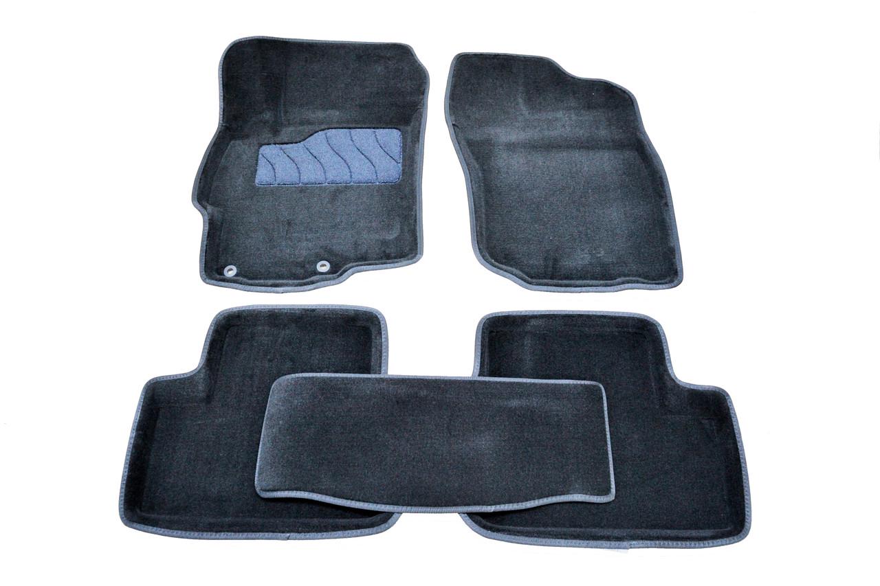 Коврики в салон ворсовые 3D Seintex Mitsubishi Lancer X 2007- 5 шт. Черный 82162
