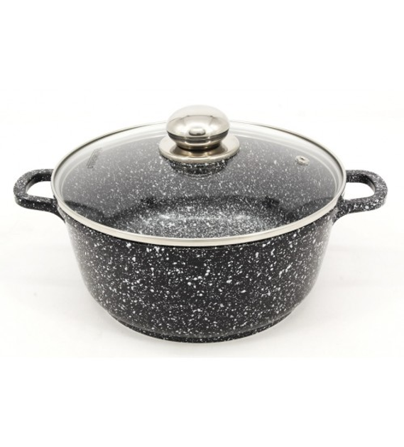 Кастрюля алюминиевая A-PLUS 3019 ST 1,6 л Ø18 см гранитное/антипригарное покрытие стеклянная крышка (ML-05258) Кастрюля алюминиевая A-PLUS 3019 ST 1,6 л Ø18 см гранитное/антипригарное покрытие стеклянная крышка (ML-05258)