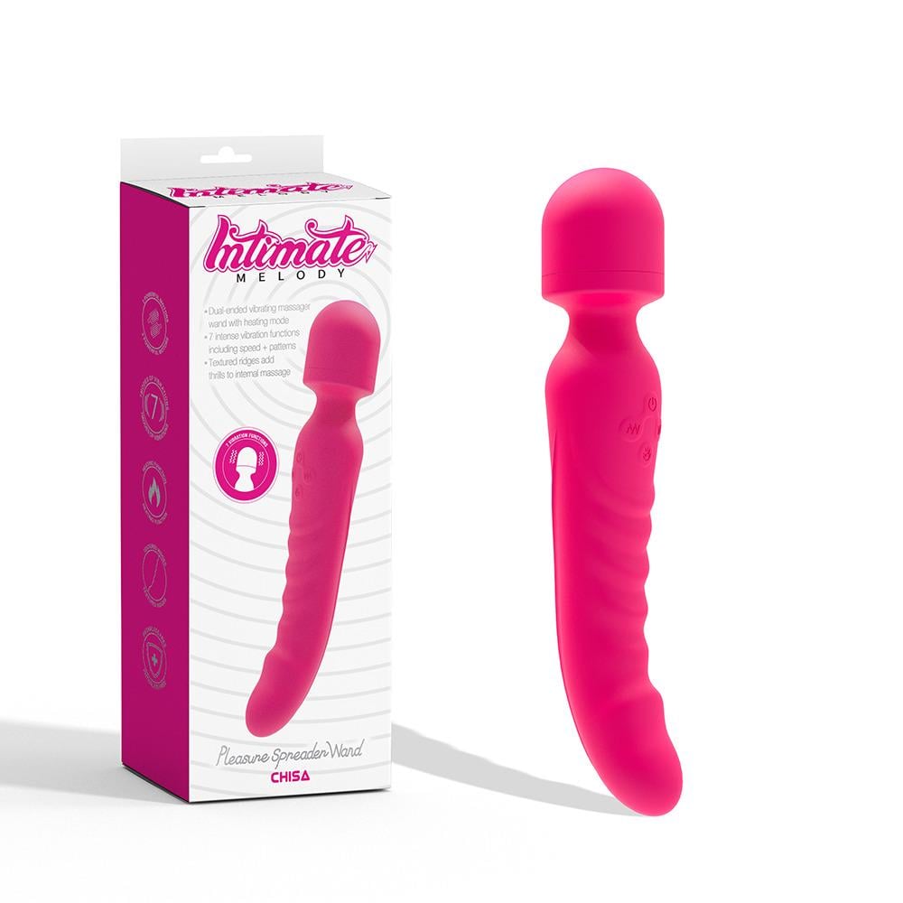 Вибратор двухсторонний Chisa Intimate Melody Pleasure Spreader Wand с подогревом Розовый (31407494) Вибратор двухсторонний Chisa Intimate Melody Pleasure Spreader Wand с подогревом Розовый (31407494)