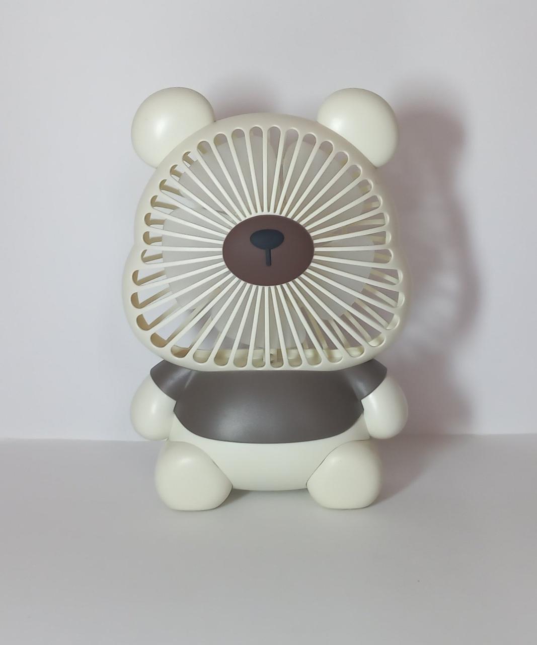Вентилятор аккумуляторный Fan мишка USB с подсветкой (567890)