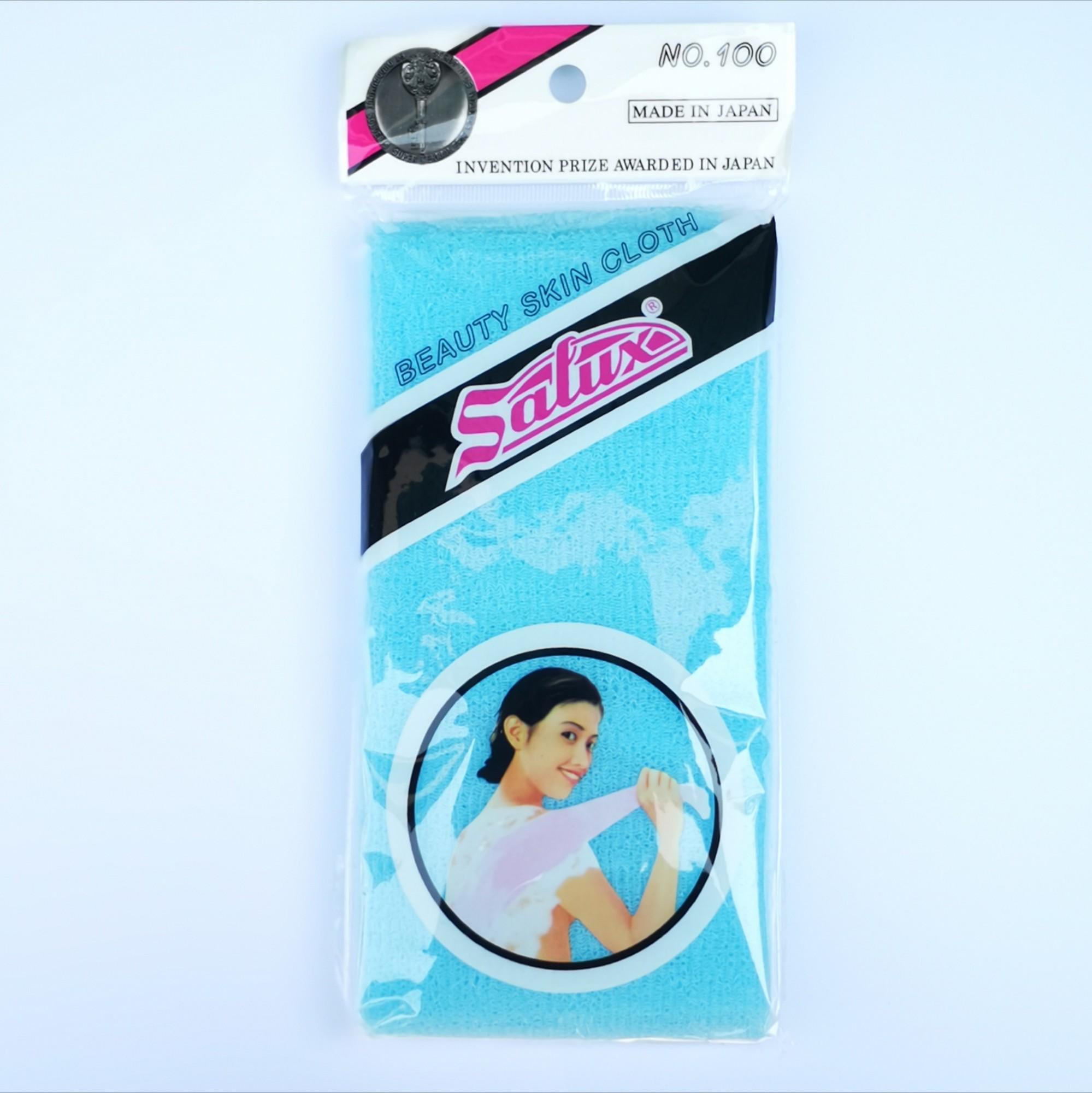 Мочалка-полотенце японская для тела жесткая Голубой