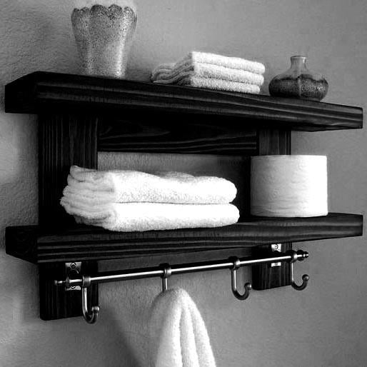 Полка для ванной из дерева Гремиц Венге (ВНП/009412)