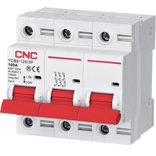 Автоматический выключатель модульный CNC YCB9-125 3Р тип-D 125А 10 kA (Б00039030)