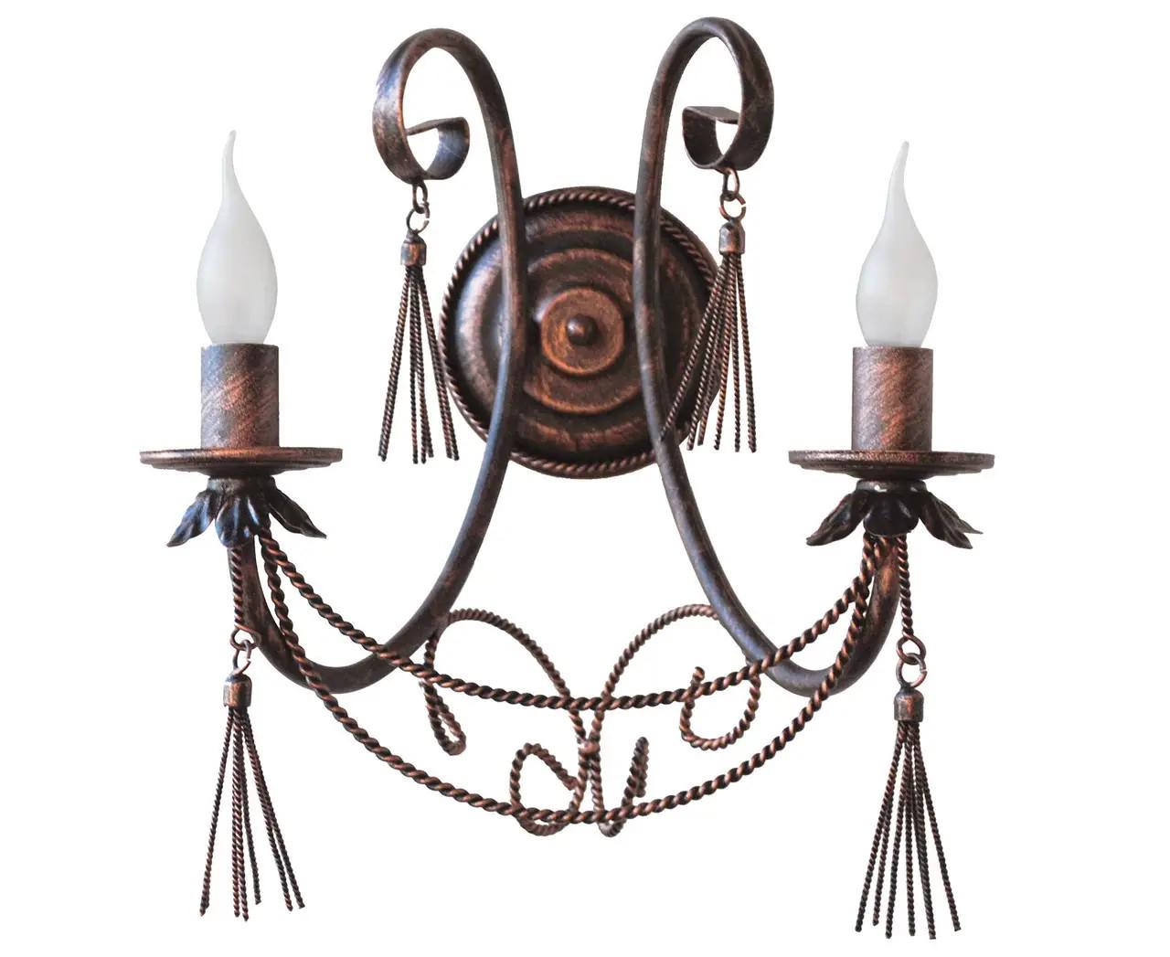 Бра кованый Снежная Королева на 2 лампи Медный (КИС2МЕД) Бра кованый Снежная Королева на 2 лампи Медный (КИС2МЕД)