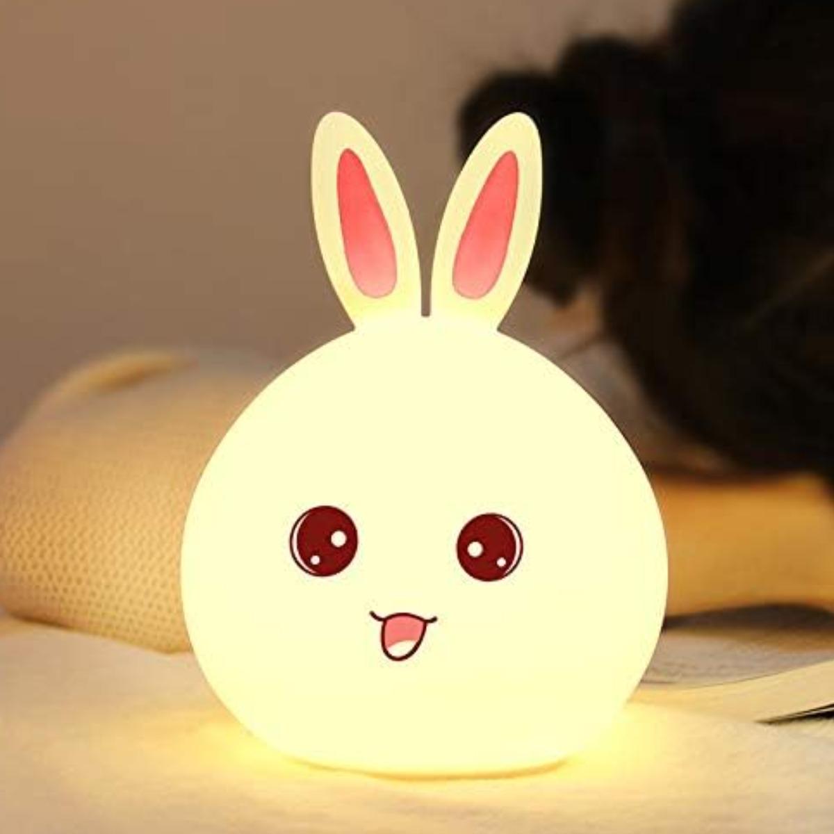 Нічник акумуляторний силіконовий Led Rabbit Soft Touch Зайчик - фото 4