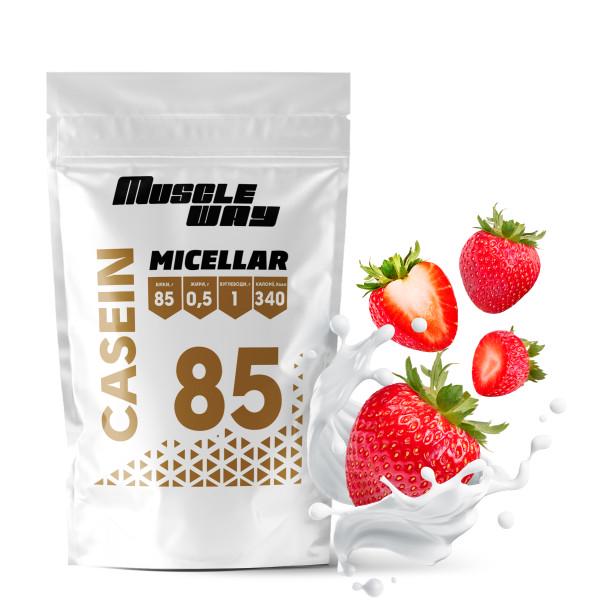 Мицеллярный казеин MuscleWay 85% Клубника на 13 порций в порошке 500 г (21-125-mk-bs1.k)