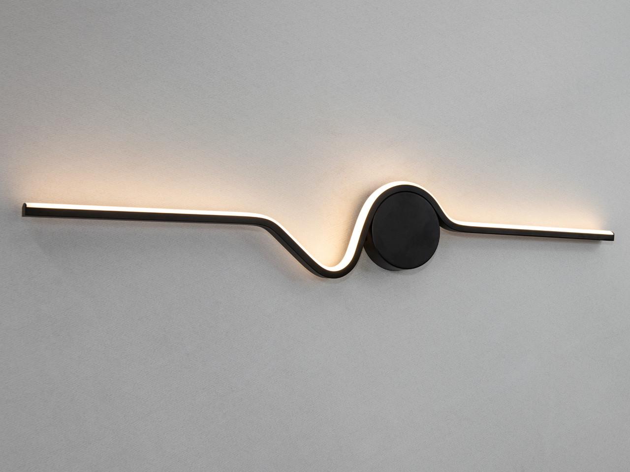 Світильник горизонтальний світлодіодний для зали 22W Чорний (9093-800BK-LS) - фото 2