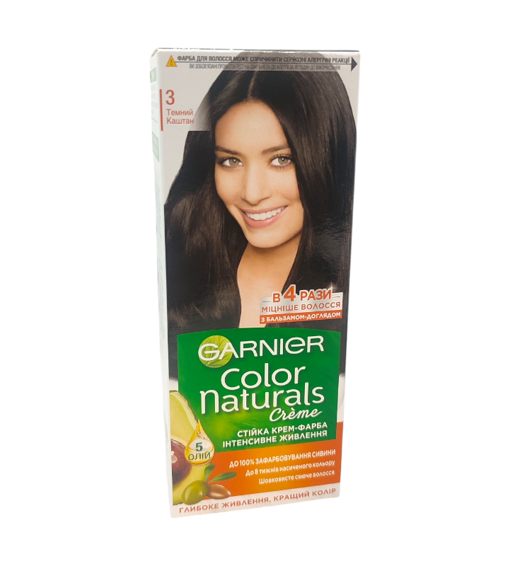 Фарба для волосся Garnier Color Naturals 3 Темний каштан