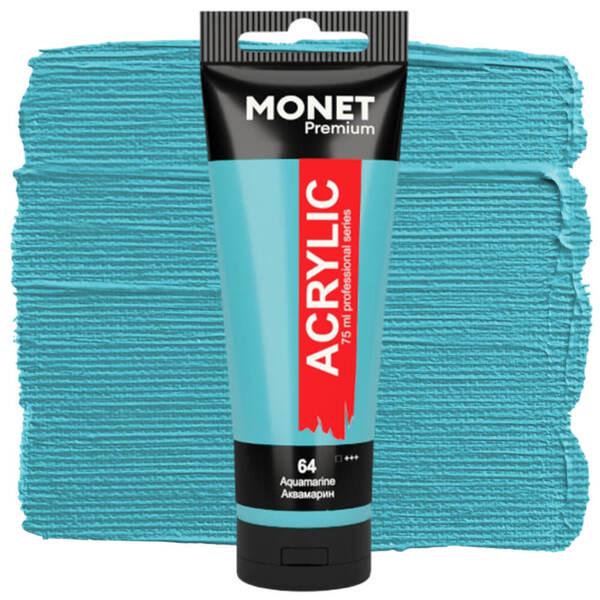 Акрилова фарба Monet 64 75 мл Аквамарин (7521464) - фото 1 Акрилова фарба Monet 64 75 мл Аквамарин (7521464) - фото 1