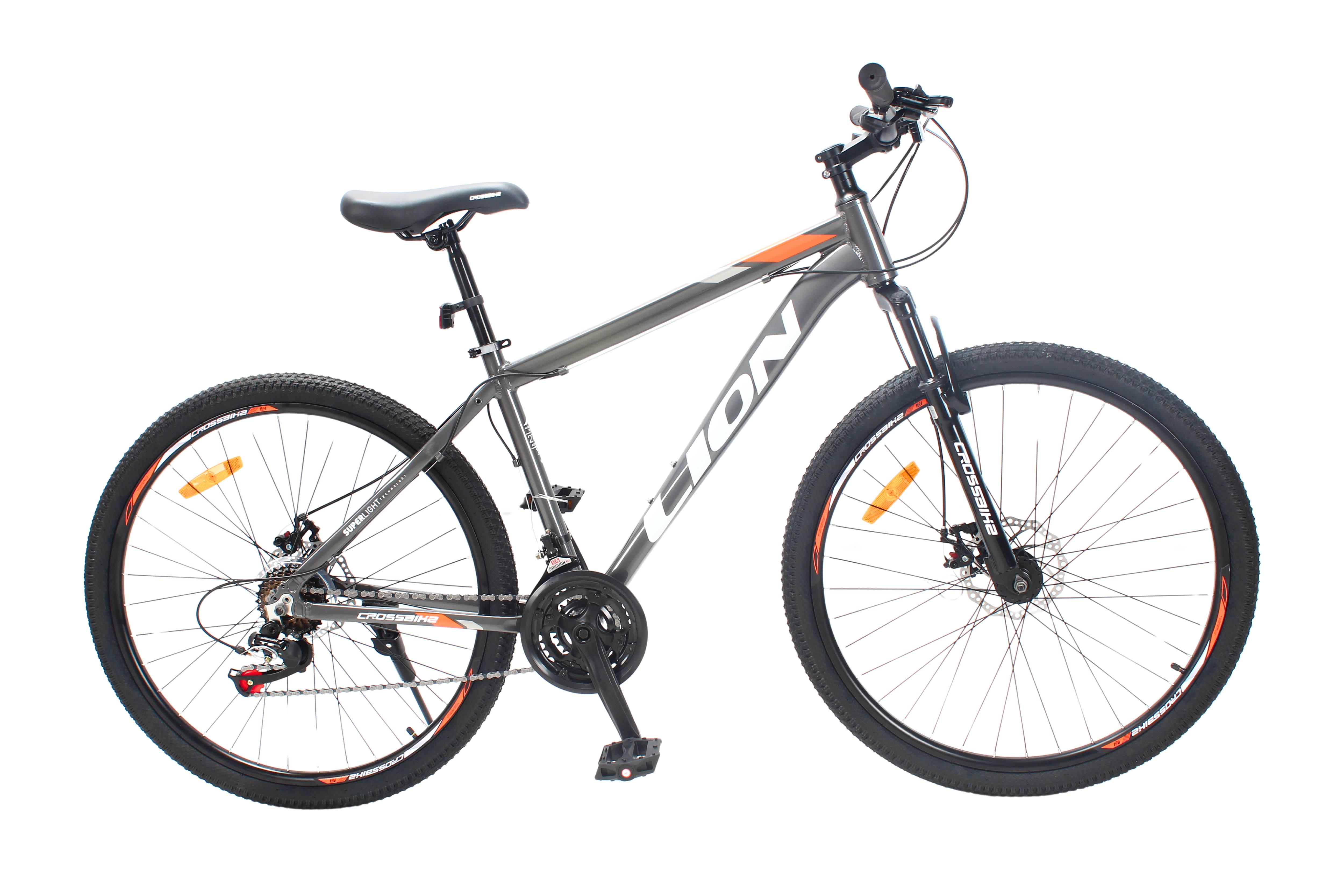 Велосипед CrossBike Lion 27,5" 17" Серо-оранжевый