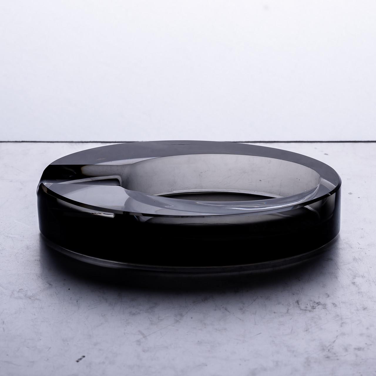 Попільничка для цигарок скляна декоративна настільна 13х7,5х2,5 см Сірий (7208) - фото 5