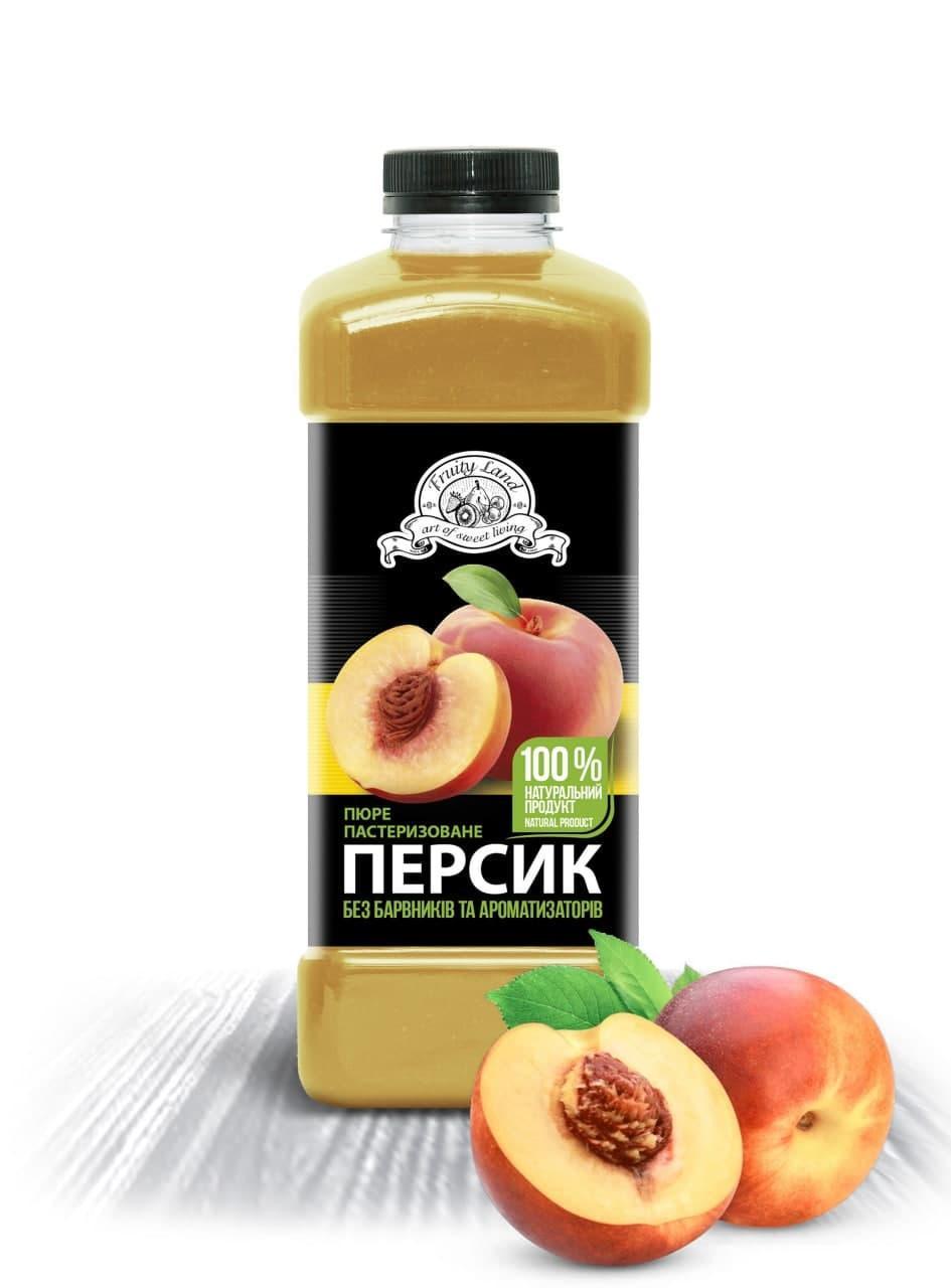 Персик пюре Fruityland пастеризованное 1 кг