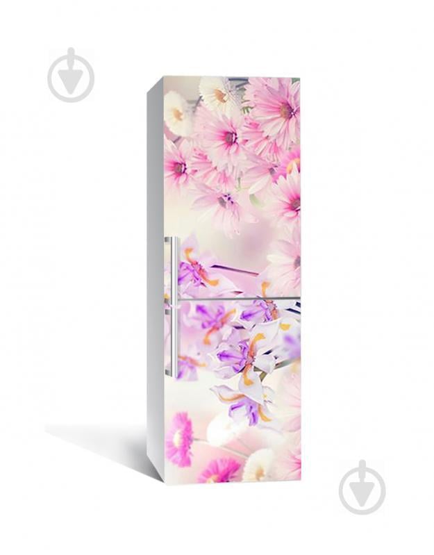 Наклейка на холодильник Zatarga "Іриси та Хризантеми" 650х2000 мм