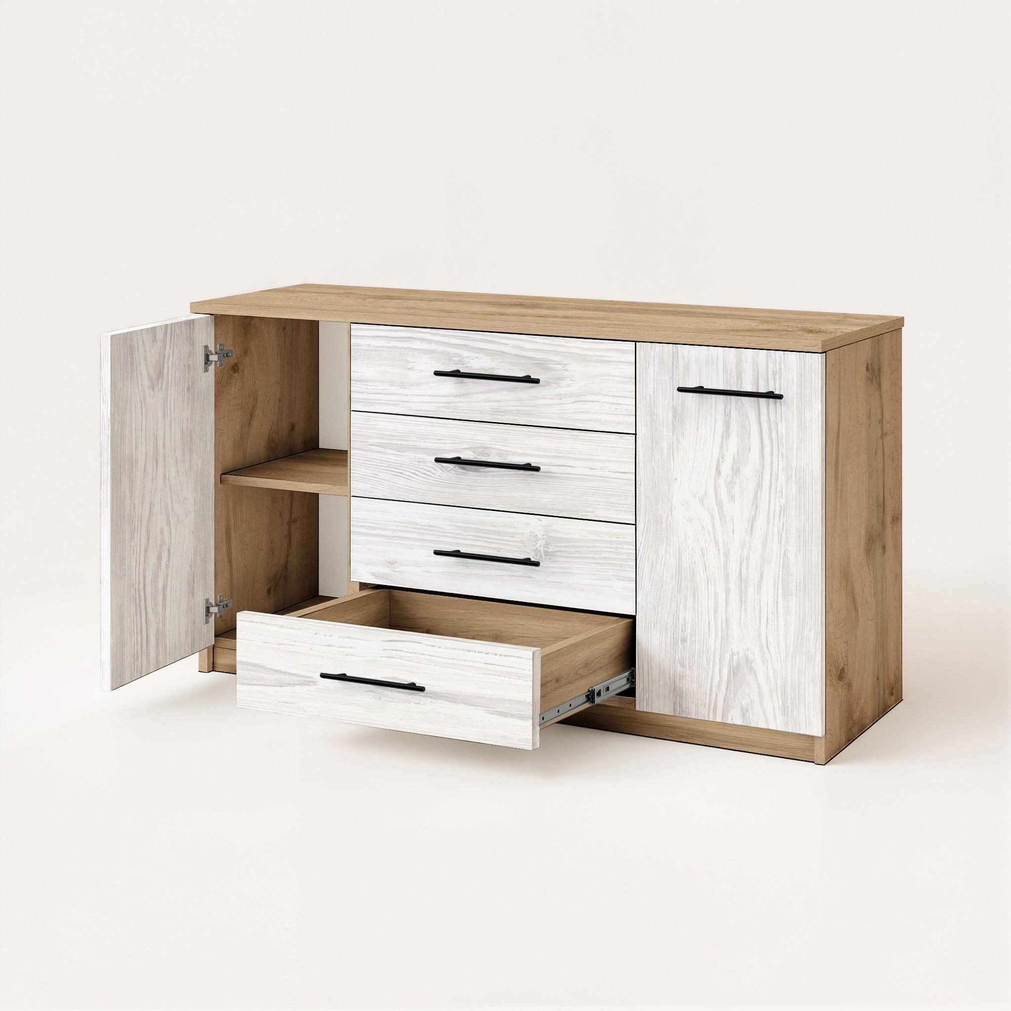 Комод Standart 4+2 1250х350х810 мм Дуб Аппалачи/Аляска - фото 3