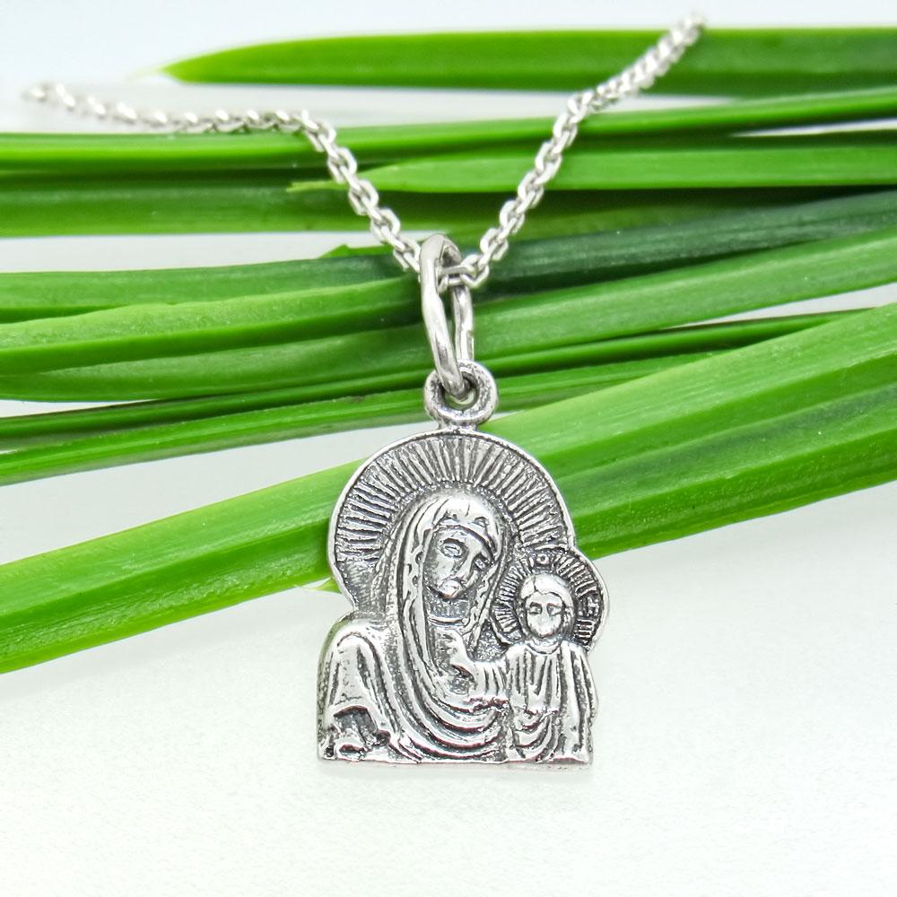 Срібна ладанка Казанська ікона Божої Матері 5 (1138136473) - фото 4