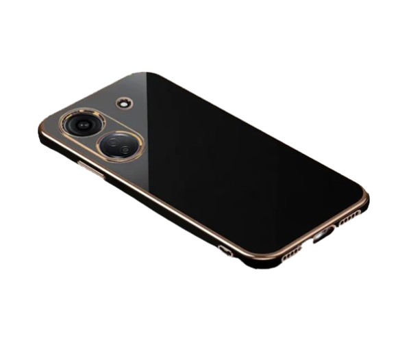 Чехол накладка Silicone Adds 6D для Xiaomi Poco C65 / Redmi 13C 4G Черный