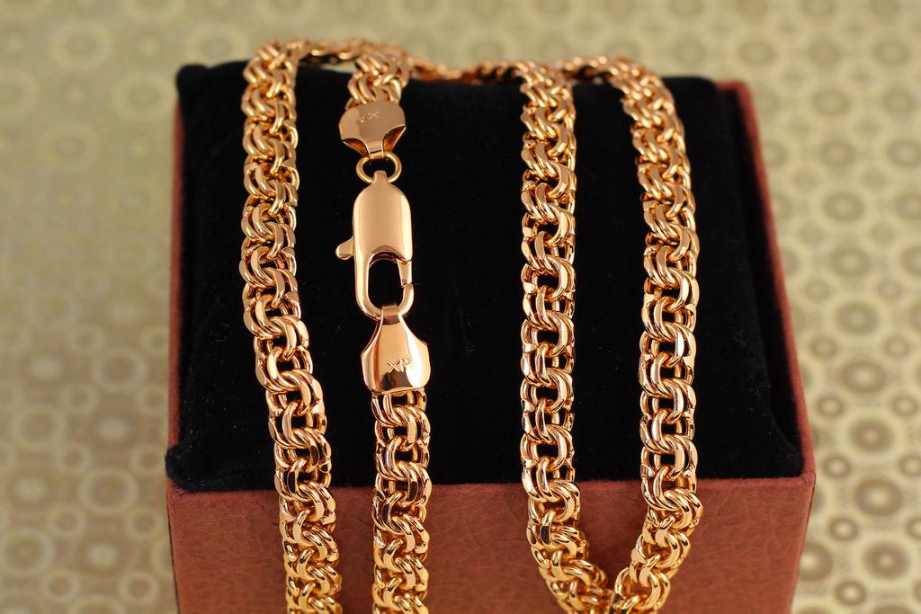Цепь Xuping Jewelry круглый бисмарк 55 см 7 мм Золотистый
