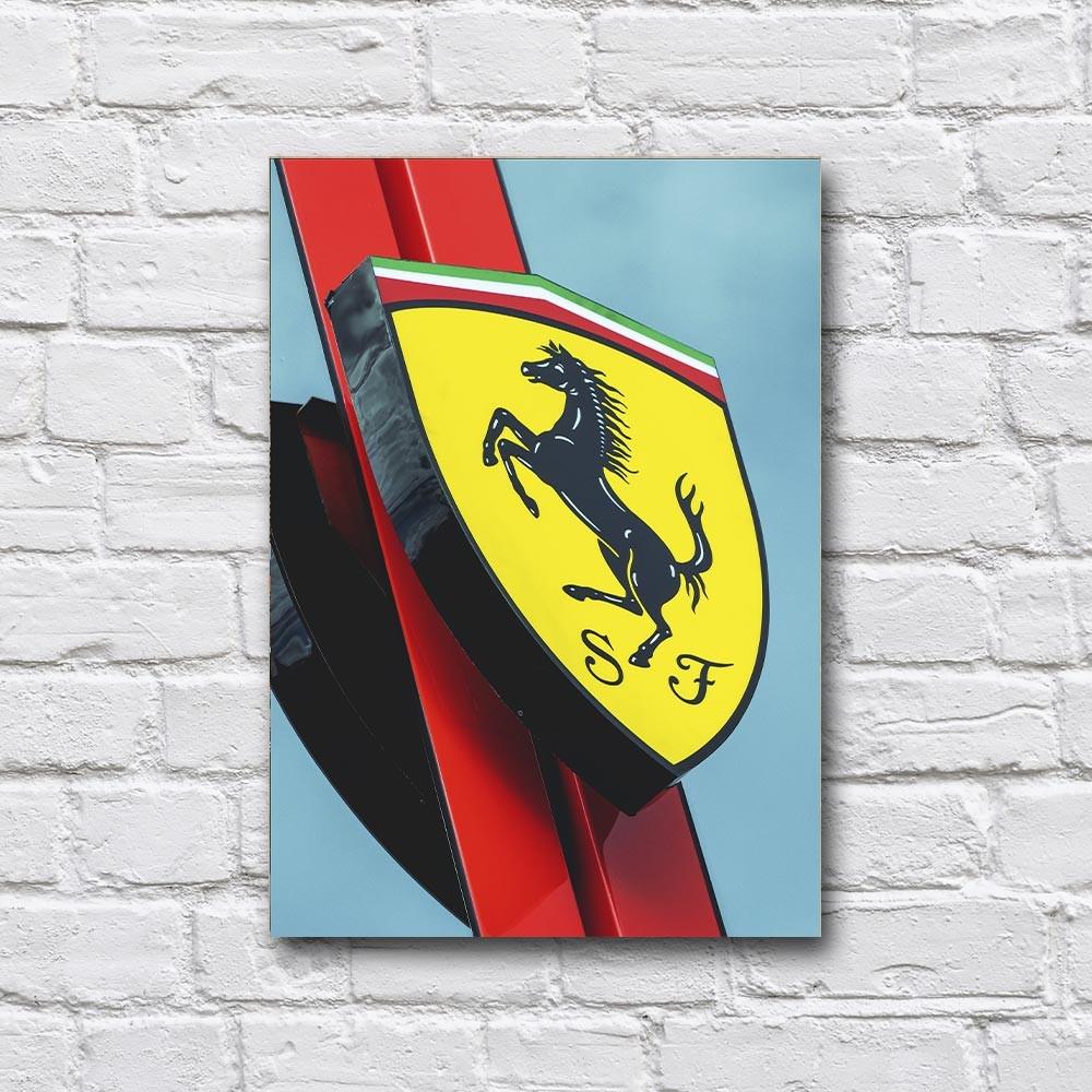 Постер деревянный Ferrari 210х297 мм (18236155)