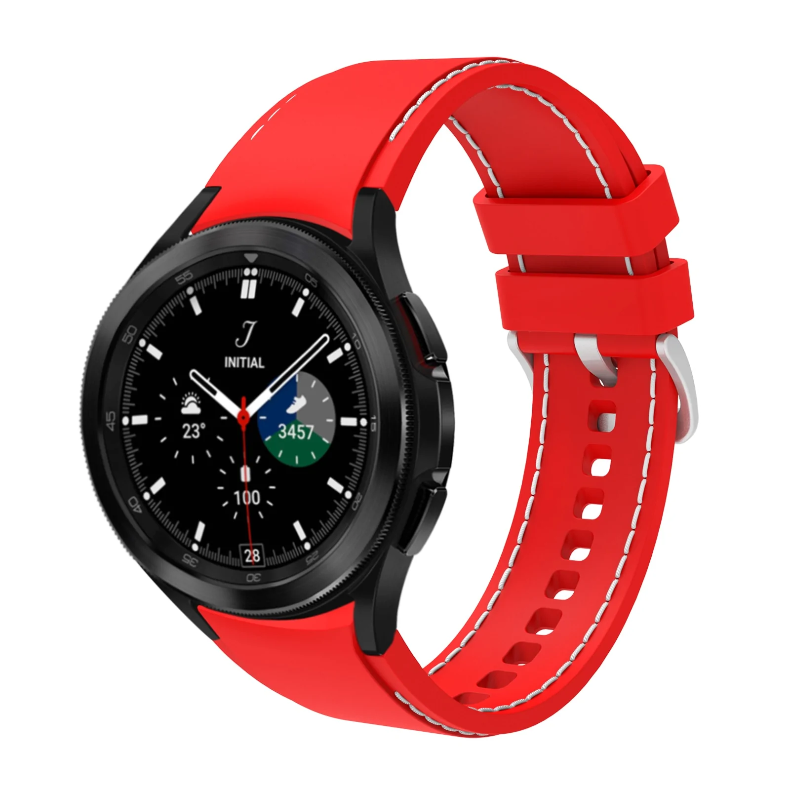 Браслет силиконовый Watchbands Galaxy RLine для Samsung Galaxy Watch 6 Classic 43/47 мм Красно-белый (EP17-3WB94123885)