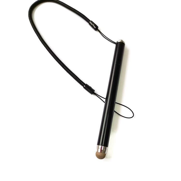 Стилус для ємнісного екрану з шнурком пружинкою Чорний (НР051431)