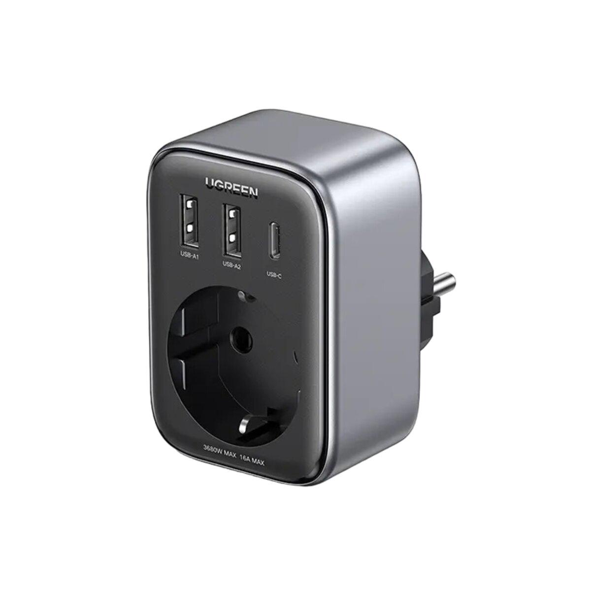 ᐉ Зарядное устройство Ugreen CD314 30 W Outlet Extender EU 2A1C UGR-90613  (582141) • Купить в Киеве, Украине • Лучшая цена в Эпицентр