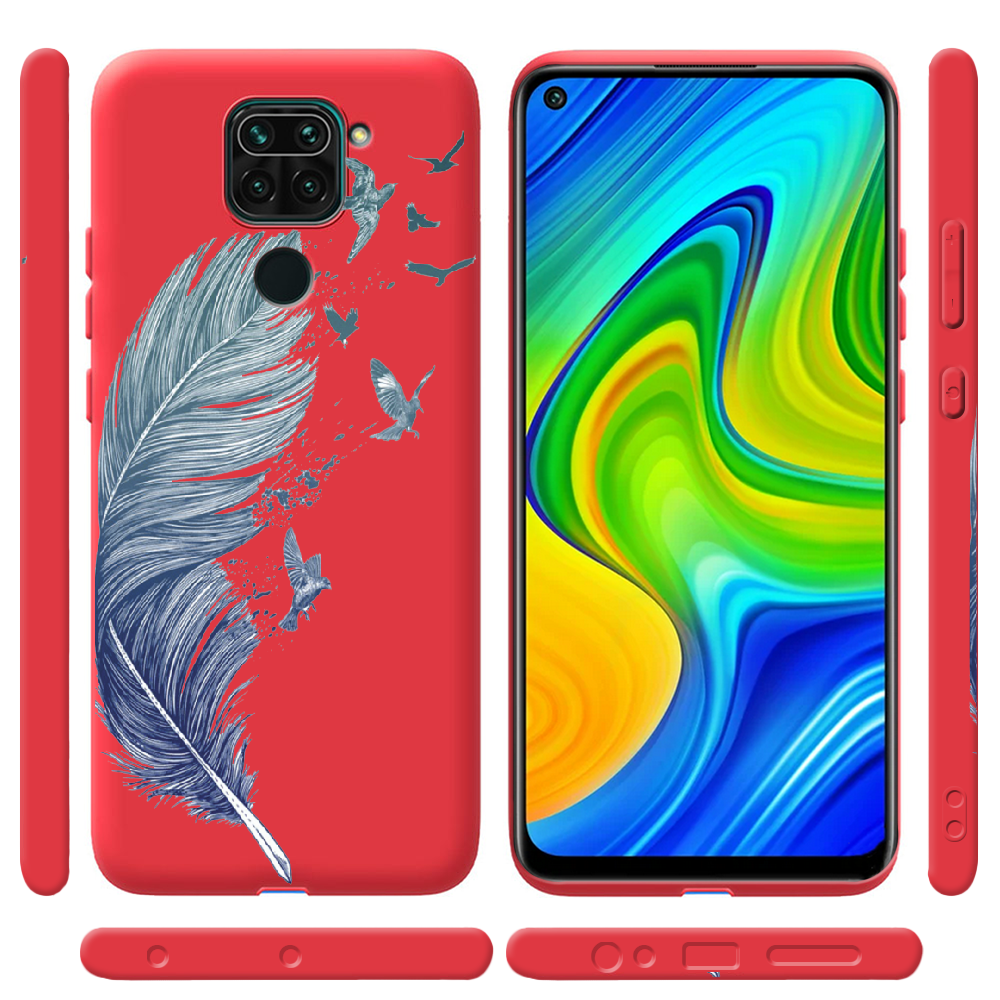 Чехол с рисунком Boxface Xiaomi Redmi Note 9 Feather Красный силикон (39801-cc38-41193) - фото 2