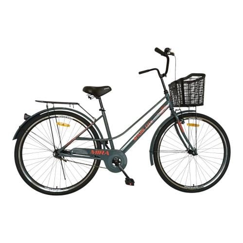 Велосипед Spark CITY MIRA колеса 28" стальная рама 18" с корзиной Графитовый (000240028)