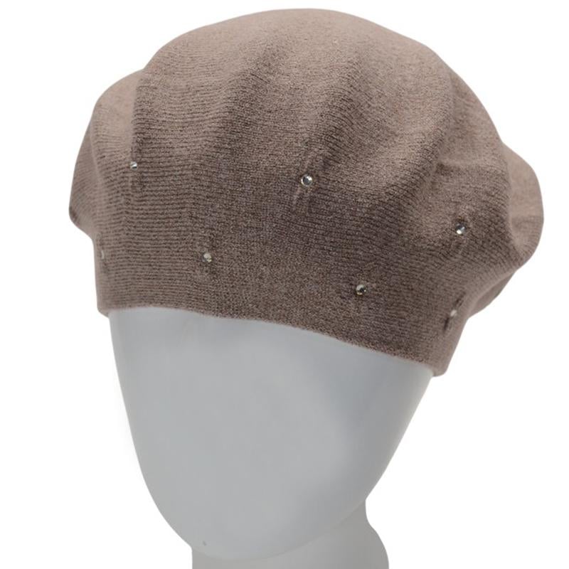 Берет женский двойной Novita Чили one size Кофейный (284244) - фото 1