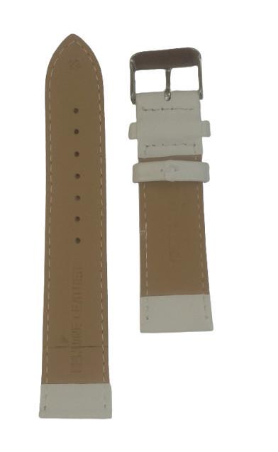 Ремешок для часов кожаный гладкий 22х175 мм Белый (3652) - фото 2 Ремешок для часов кожаный гладкий 22х175 мм Белый (3652) - фото 2