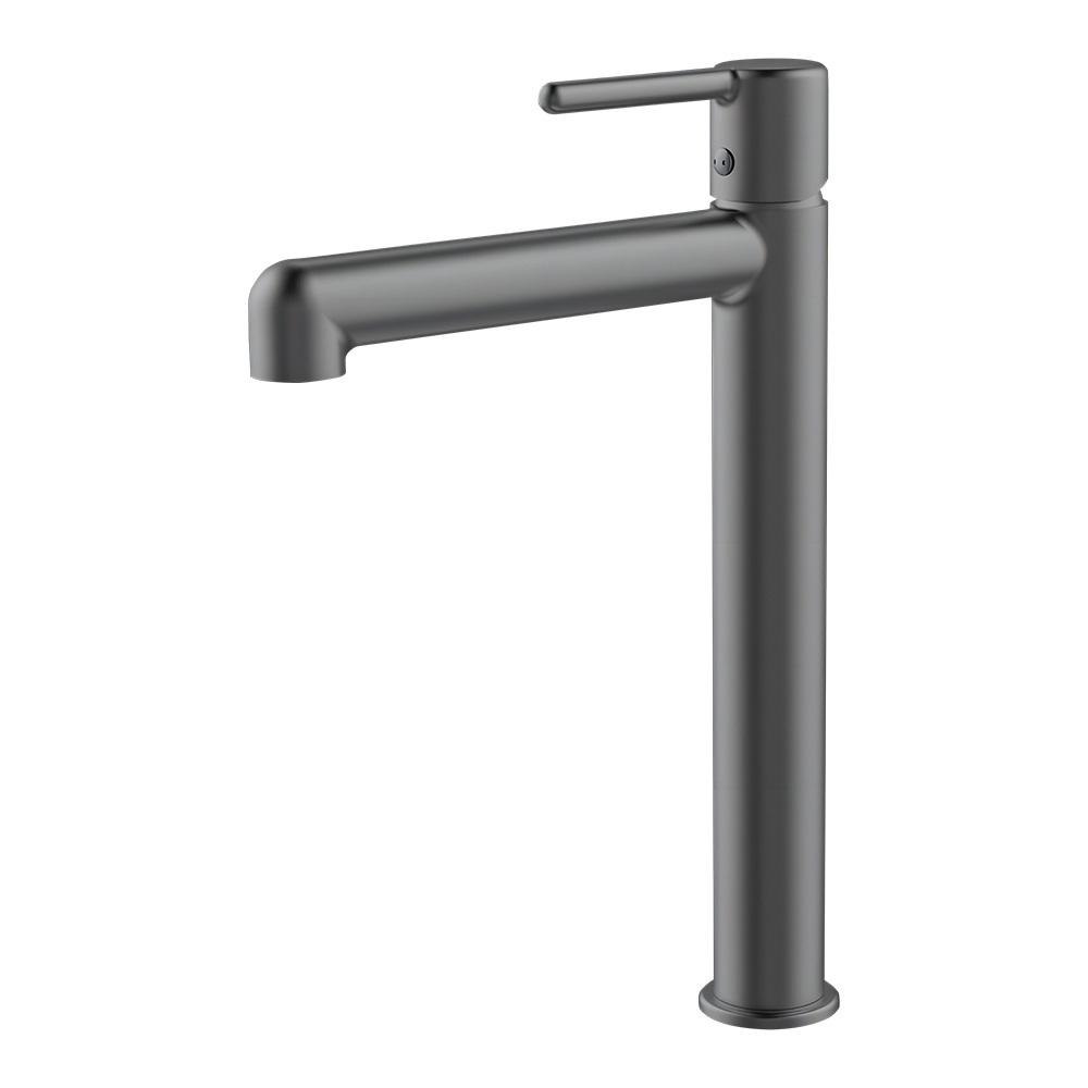 Смеситель для умывальника Devit Do It 5050020B высокий однорычажный Графитовый (196377) Смеситель для умывальника Devit Do It 5050020B высокий однорычажный Графитовый (196377)