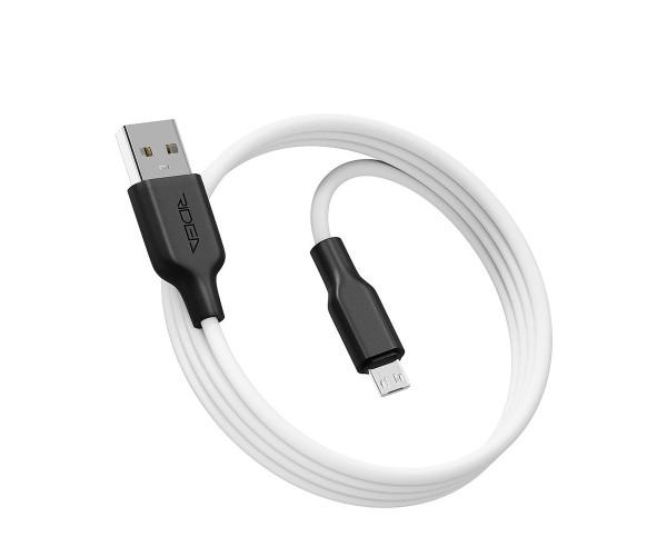 Кабель USB Data Ridea RC-AI21 AirSiliconePro 3A Micro 1 м Black/White